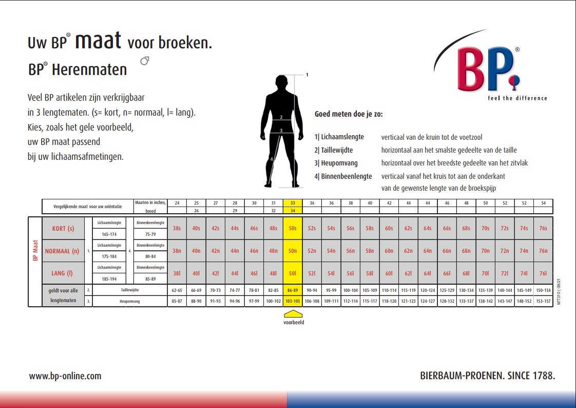Herenpantalon 100% Katoen met Bandplooi