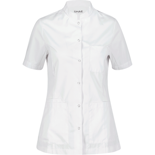 SHAE LAURA SHORT JACK Tuniek Dames Staande Kraag met Doorknoopsluiting