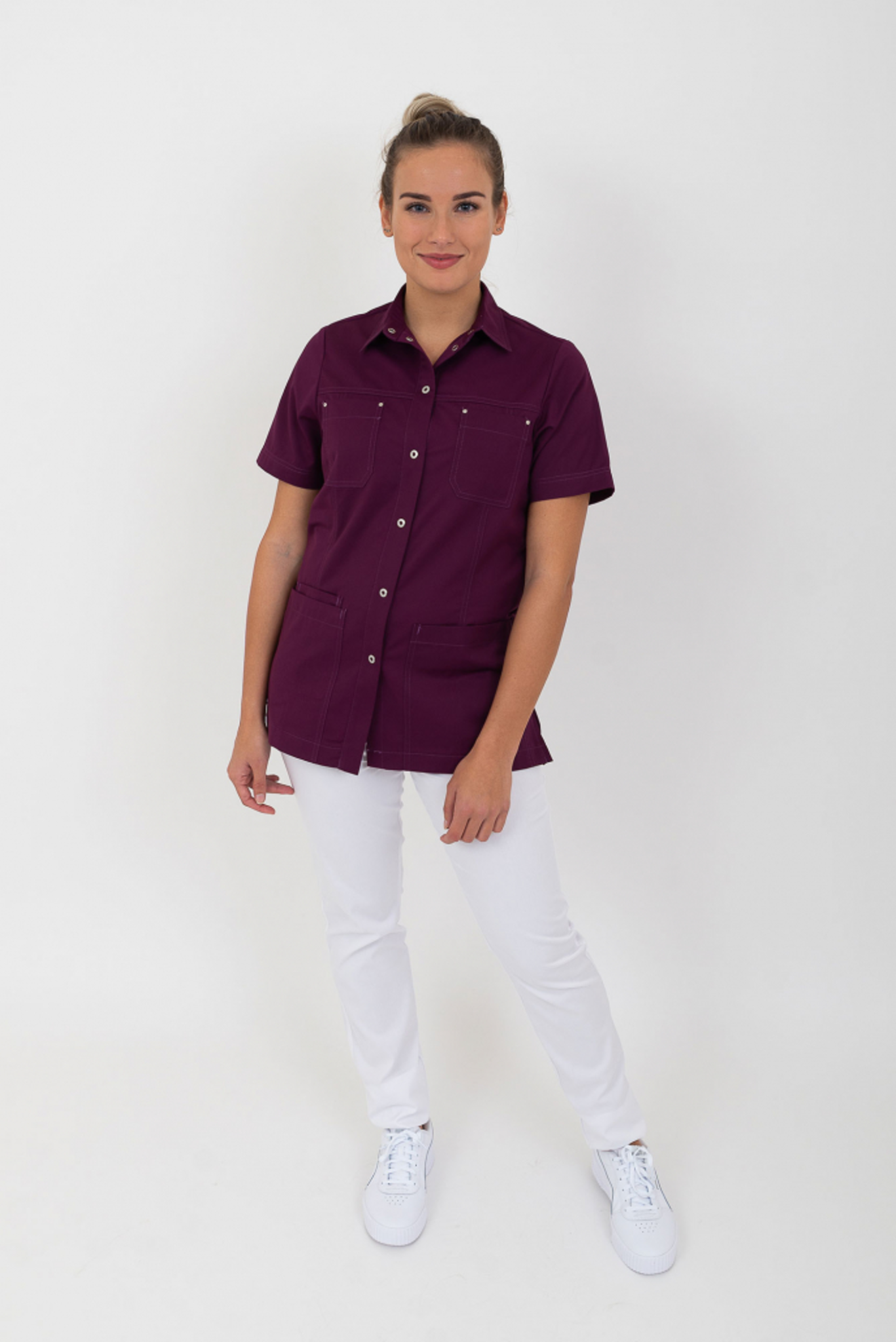CLAIRE JACK dames tuniek met staande kraag en 5 zakken