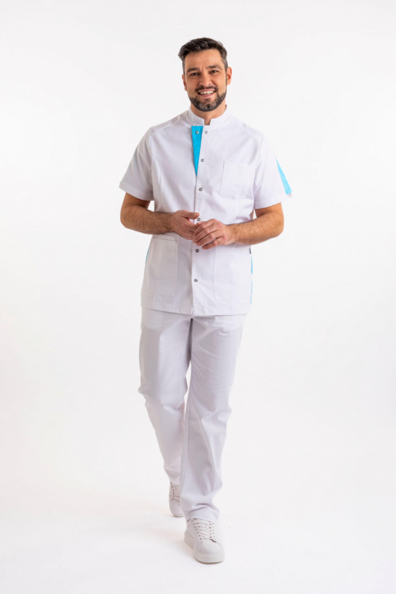 SHAE LUKE JACK Tuniek Unisex V-Hals met Drukkersluiting