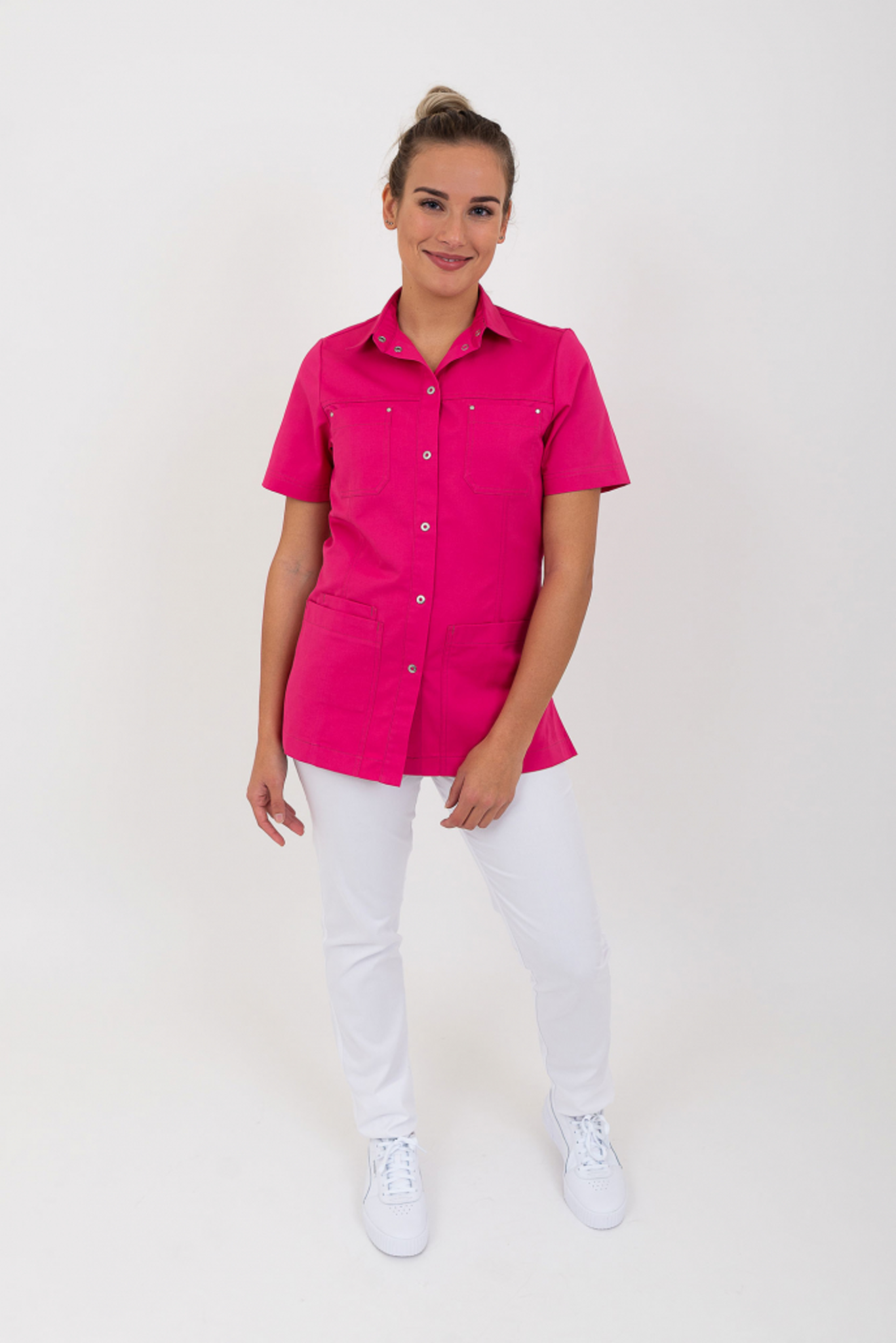 CLAIRE JACK dames tuniek met staande kraag en 5 zakken