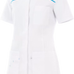 Alsico Dames Zorgtuniek Mentha Wit met Blauwe Accenten