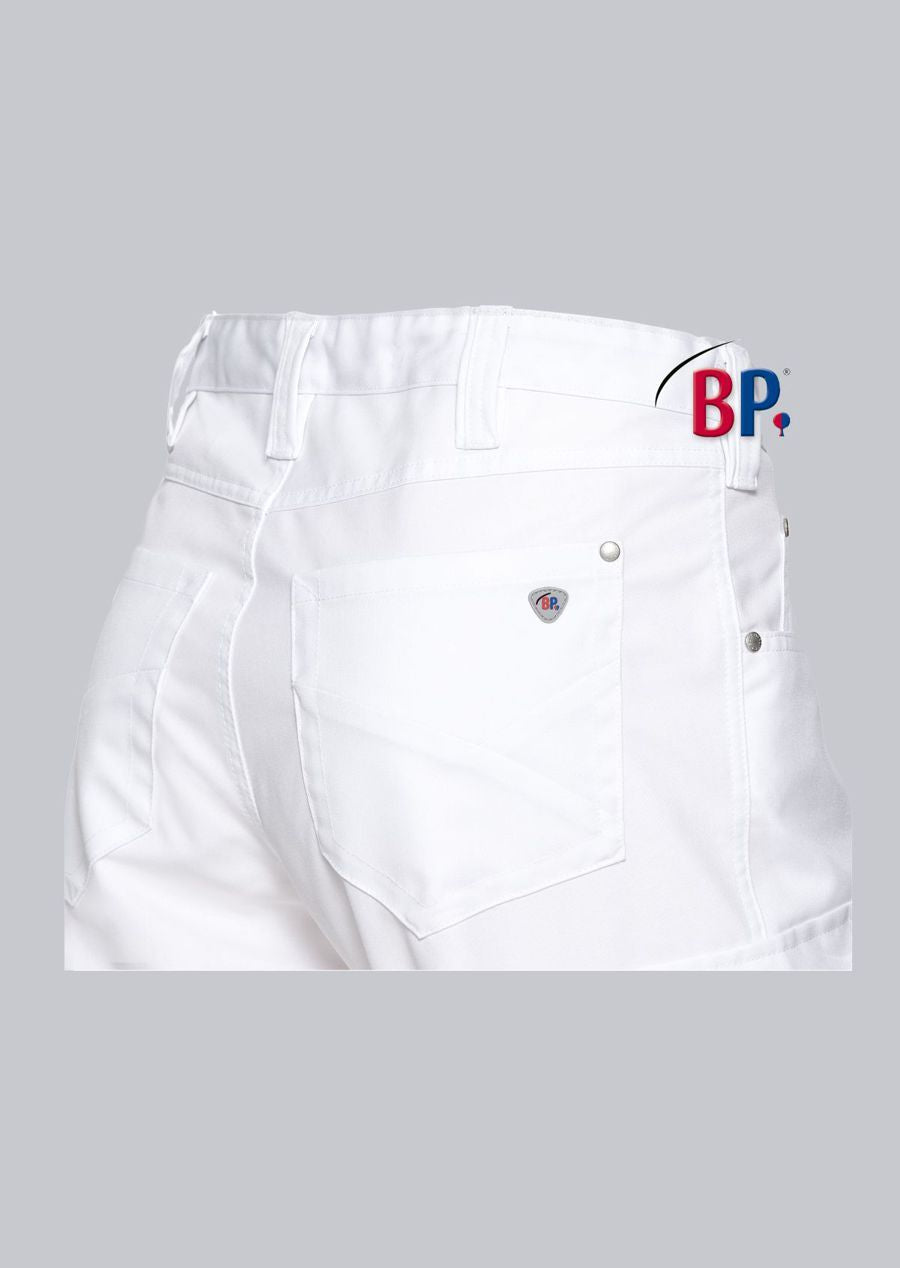 BP® cargo jeans voor haar & hem unisex wit met cargozakken en smartphonevak