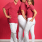 BP® cargo jeans voor haar & hem unisex wit met cargozakken en smartphonevak