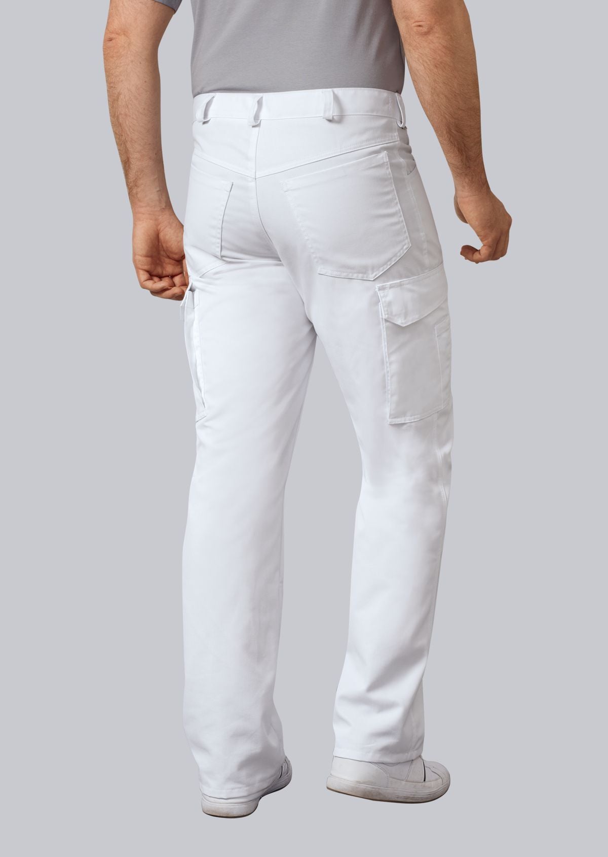 BP® Jeans voor haar & hem unisex wit met verhoogd doekgewicht en multifunctionele zakken
