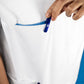 BP dames zorgtuniek met modern fit, drukknoopsluiting, kleuraccenten en smartphonezak voor zorgprofessionals