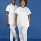 BP dames zorgtuniek met modern fit, drukknoopsluiting, kleuraccenten en smartphonezak voor zorgprofessionals