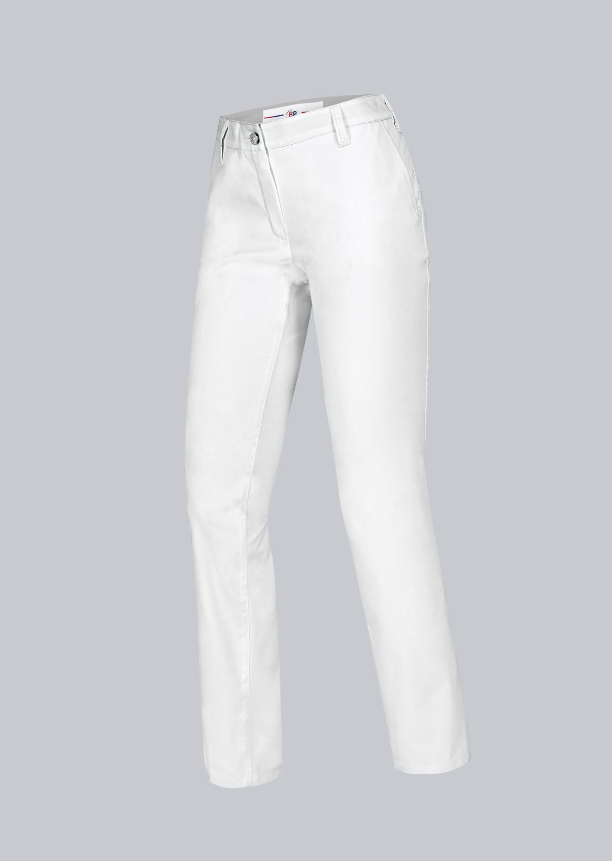 BP® stretch chinobroek voor dames wit met modern fit en stretchmateriaal