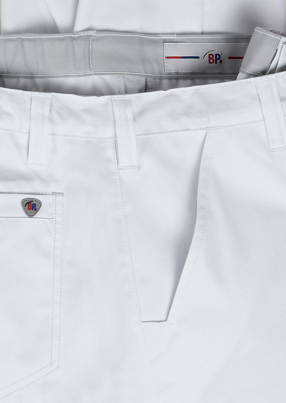 BP® stretch chinobroek voor heren wit met modern fit en stretchmateriaal