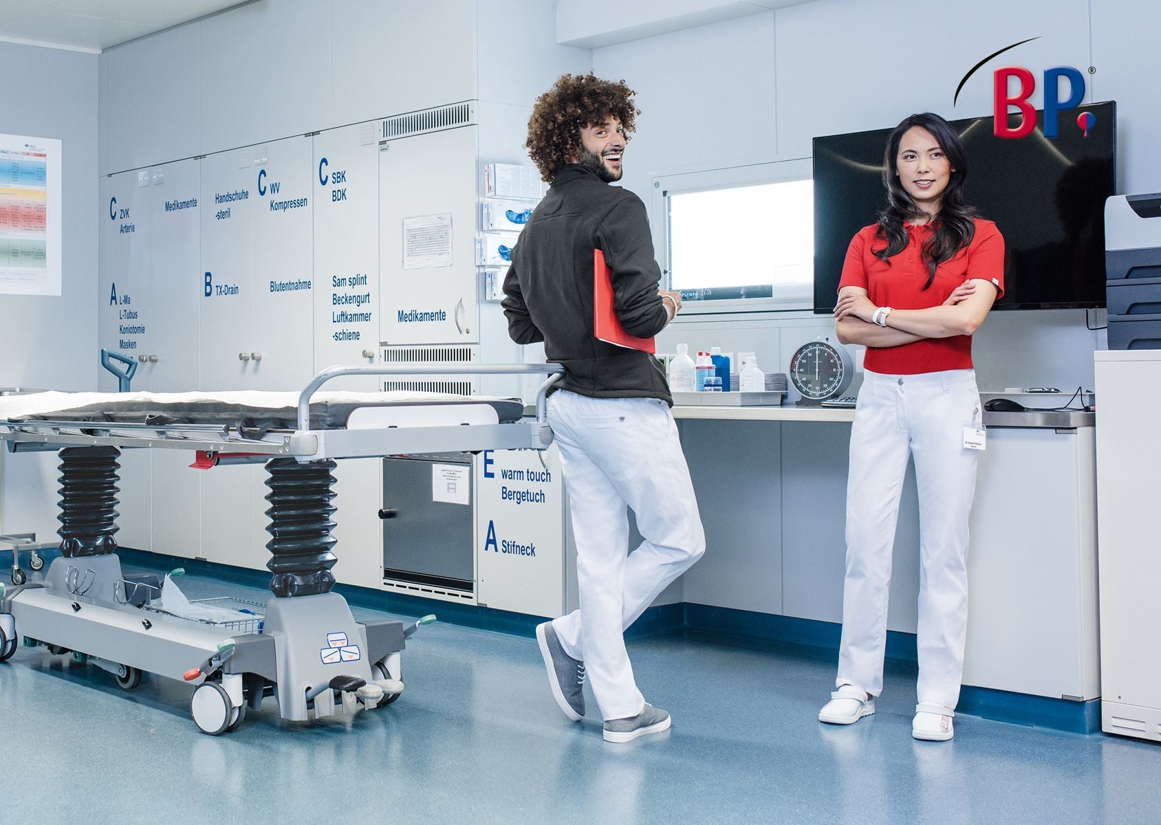 BP® stretch chinobroek voor heren wit met modern fit en stretchmateriaal