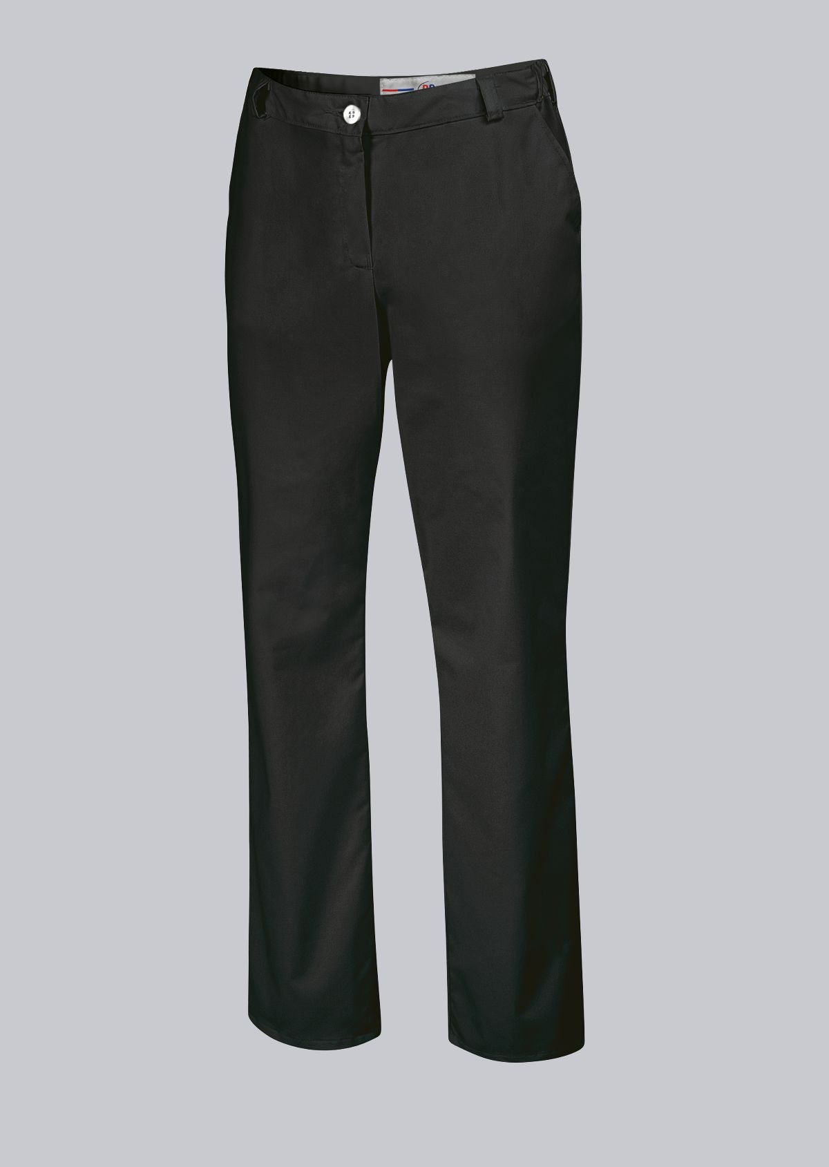 BP® Stretch-damespantalon wit met stretchmateriaal en elastische taille