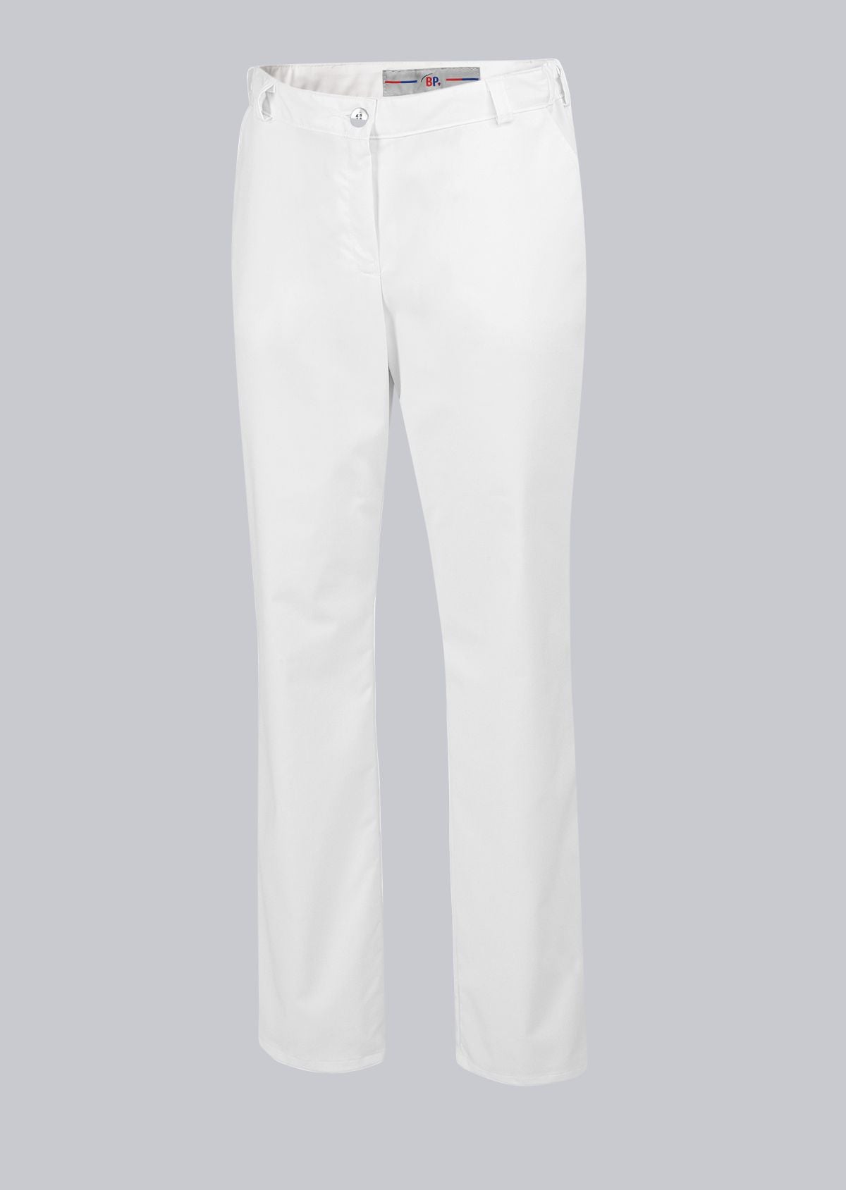 BP® stretch damespantalon wit met stretchmateriaal en elastische taille
