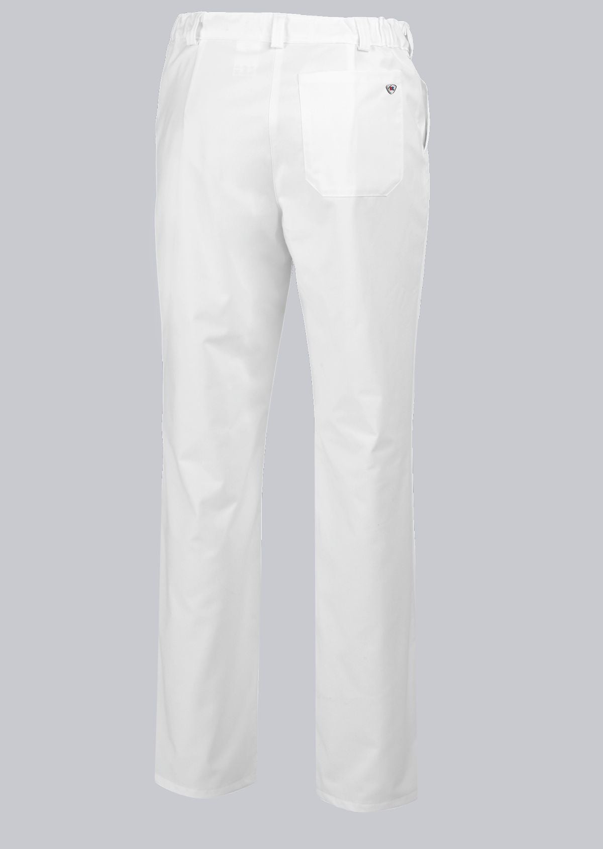 BP® stretch damespantalon wit met stretchmateriaal en elastische taille