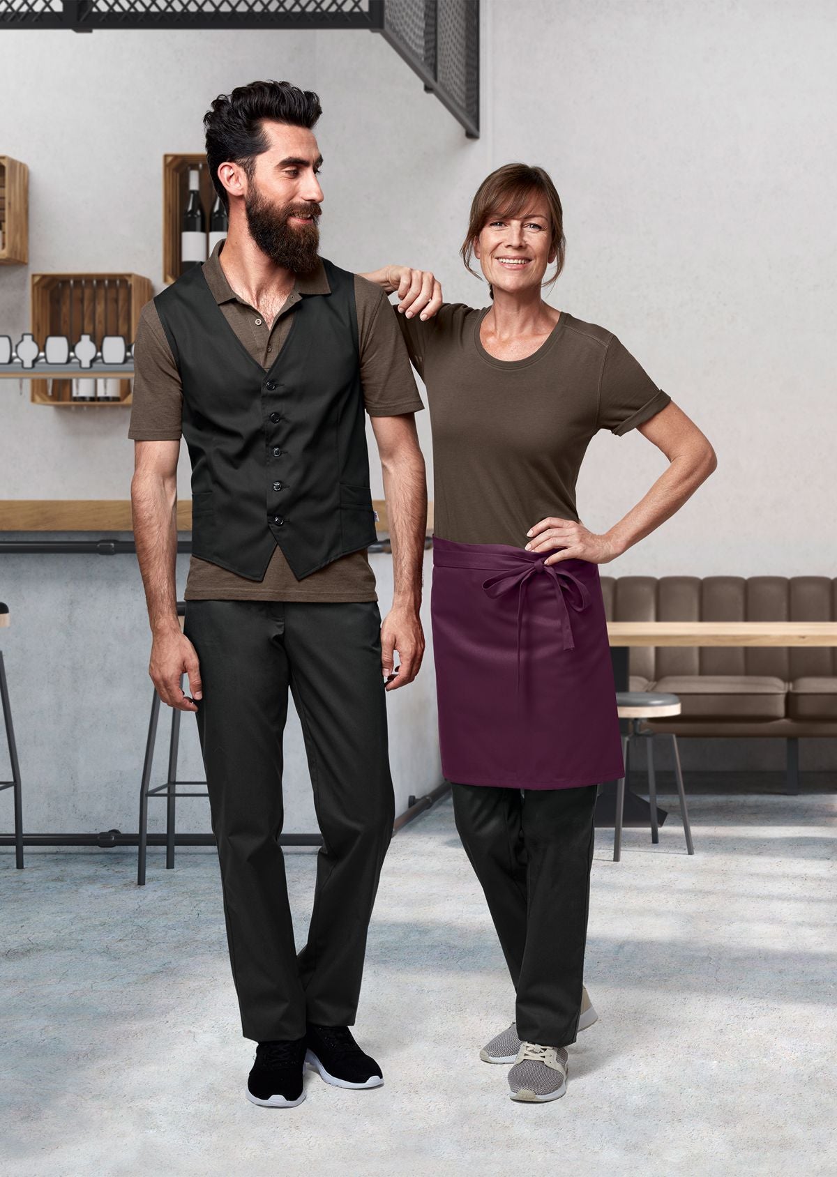 BP® Stretch-damesjeans wit met five-pocket design en klinknagels