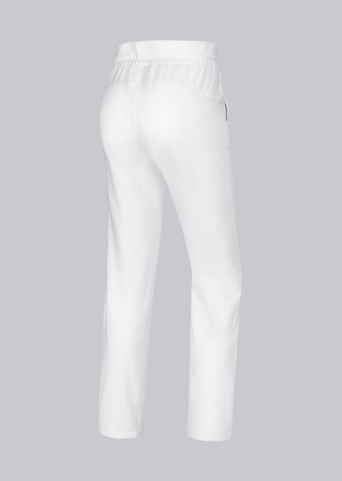 BP® comfortabele stretch-broek voor dames wit met elastomultiester en elastische tailleband