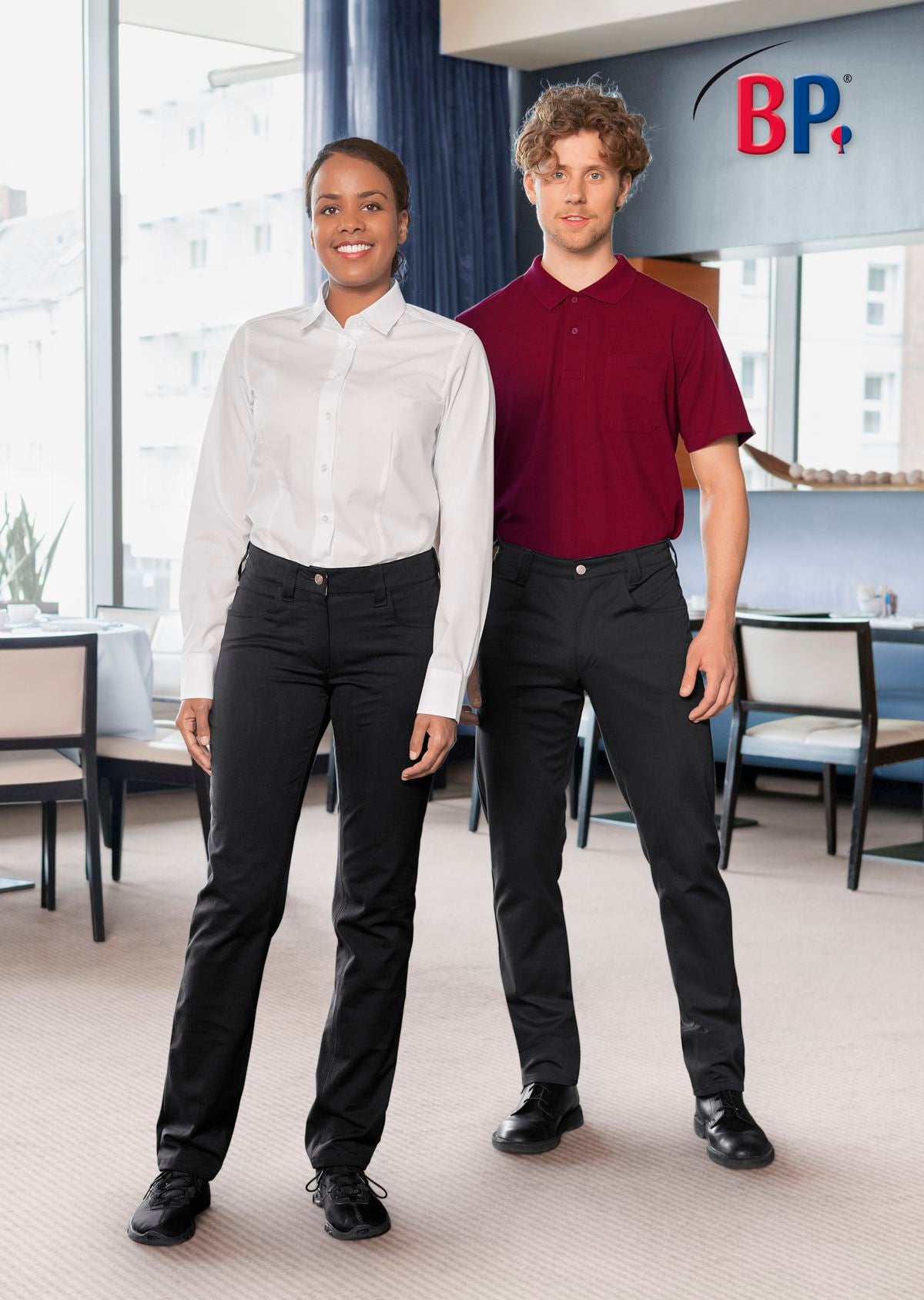 BP® Slim-fit stretch-jeans voor dames wit met slim fit en stretchmateriaal