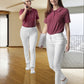 BP® Shape fit stretch-skinny voor dames wit met skinny fit en elastische tailleband