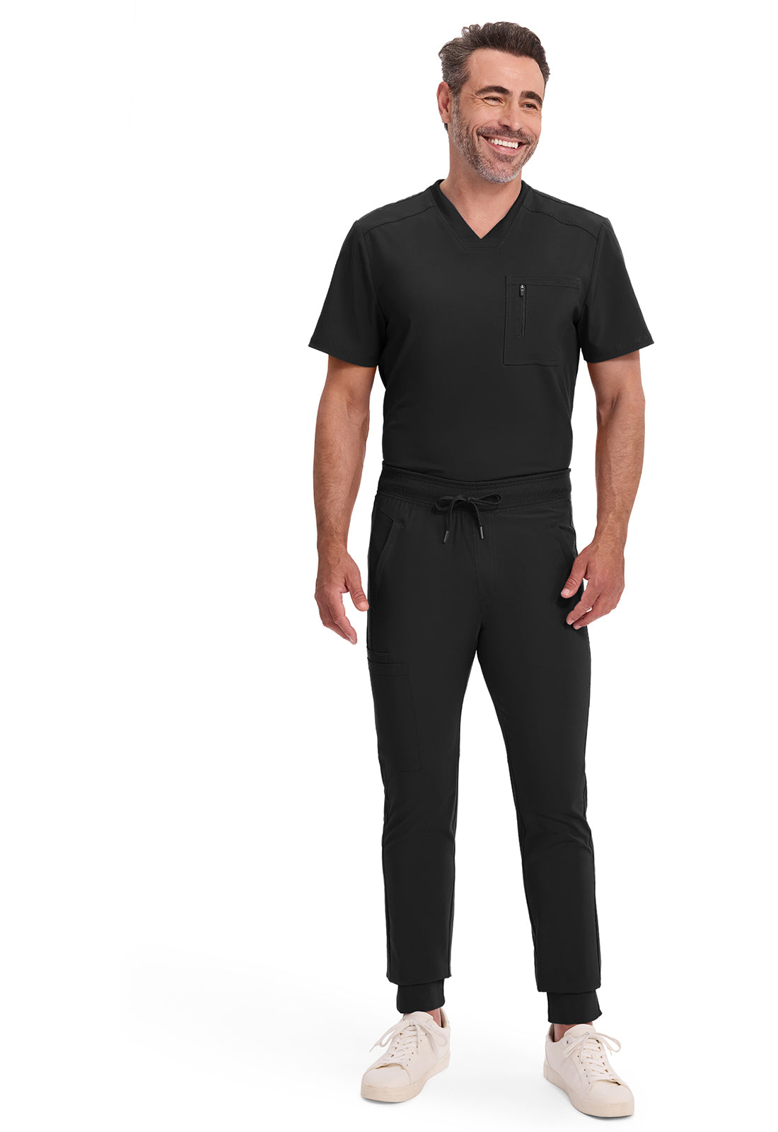 Heren joggingbroek met 360° stretch en ritszakken CKE004A