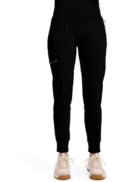 Mid Rise Tapered Leg Jogger Pant met ribgebreide tailleband en reflecterende details CKE110A