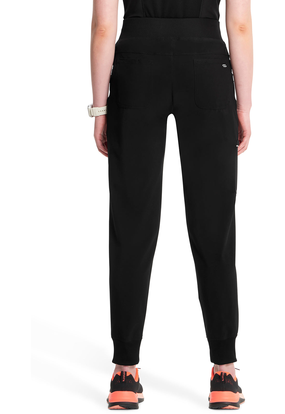 Mid Rise Tapered Leg Jogger Pant met ribgebreide tailleband en reflecterende details CKE110A