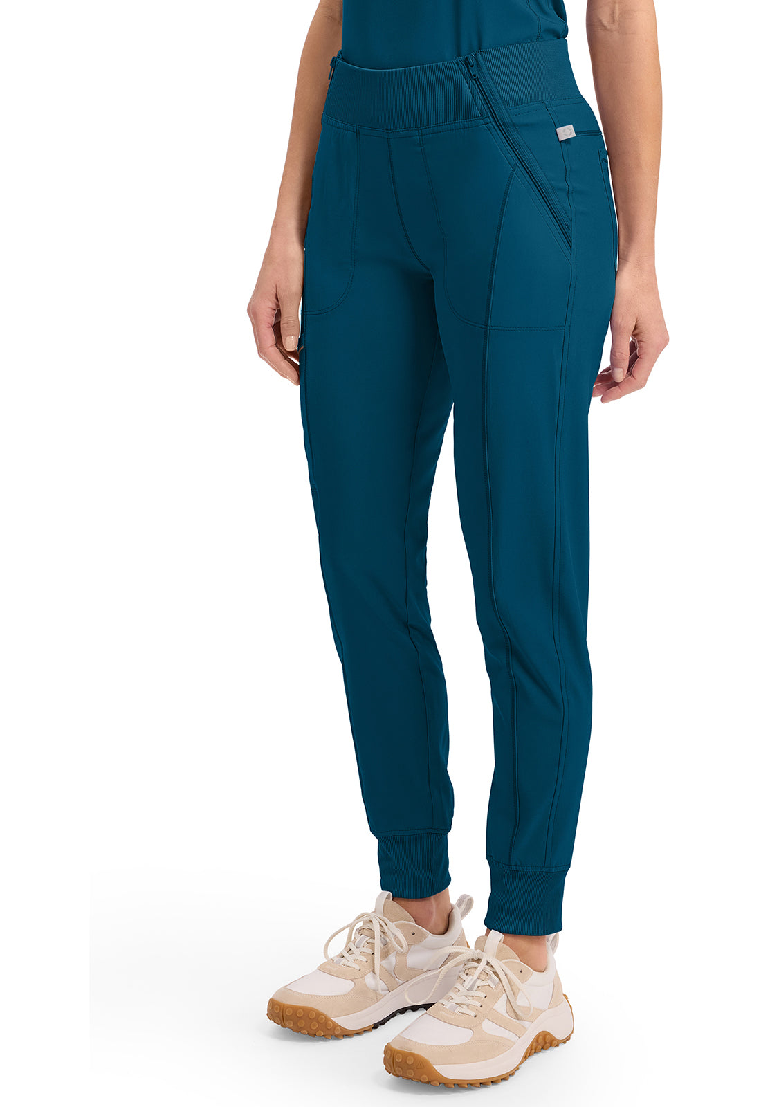 Mid Rise Tapered Leg Jogger Pant met ribgebreide tailleband en reflecterende details CKE110A