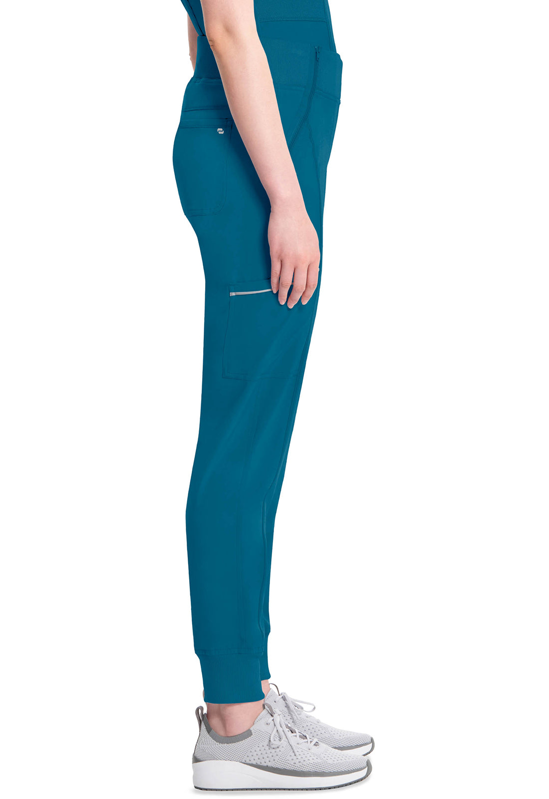 Mid Rise Tapered Leg Jogger Pant met ribgebreide tailleband en reflecterende details CKE110A