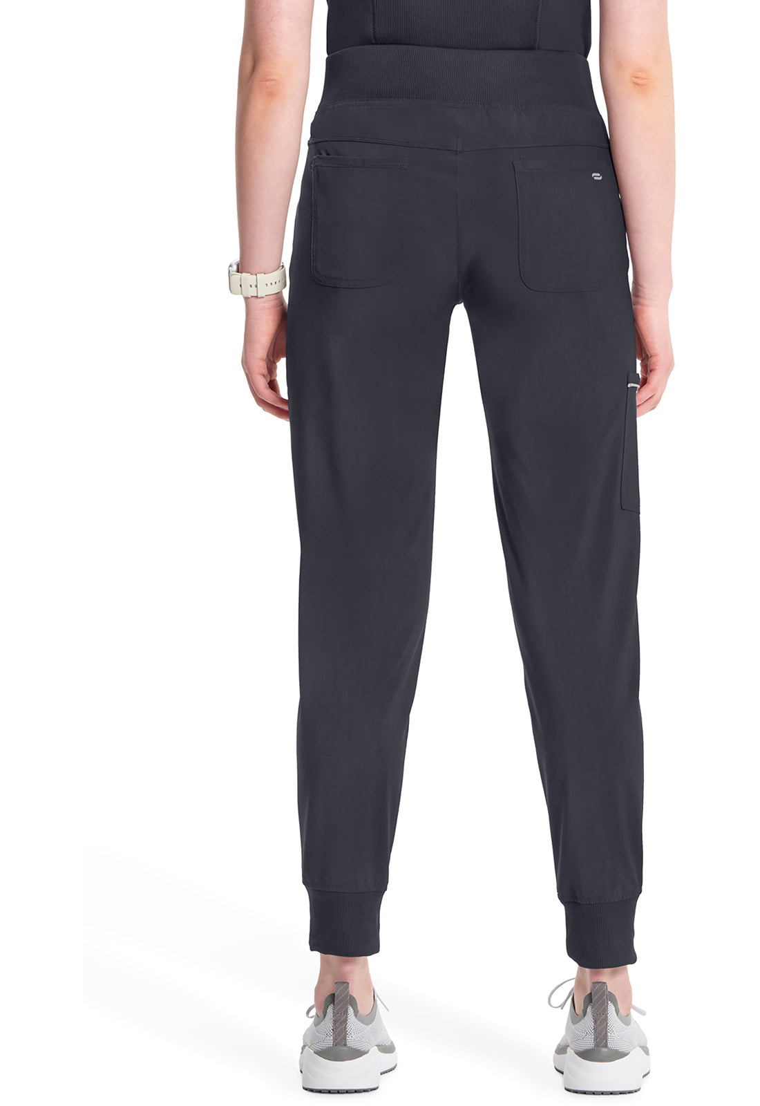 Mid Rise Tapered Leg Jogger Pant met ribgebreide tailleband en reflecterende details CKE110A