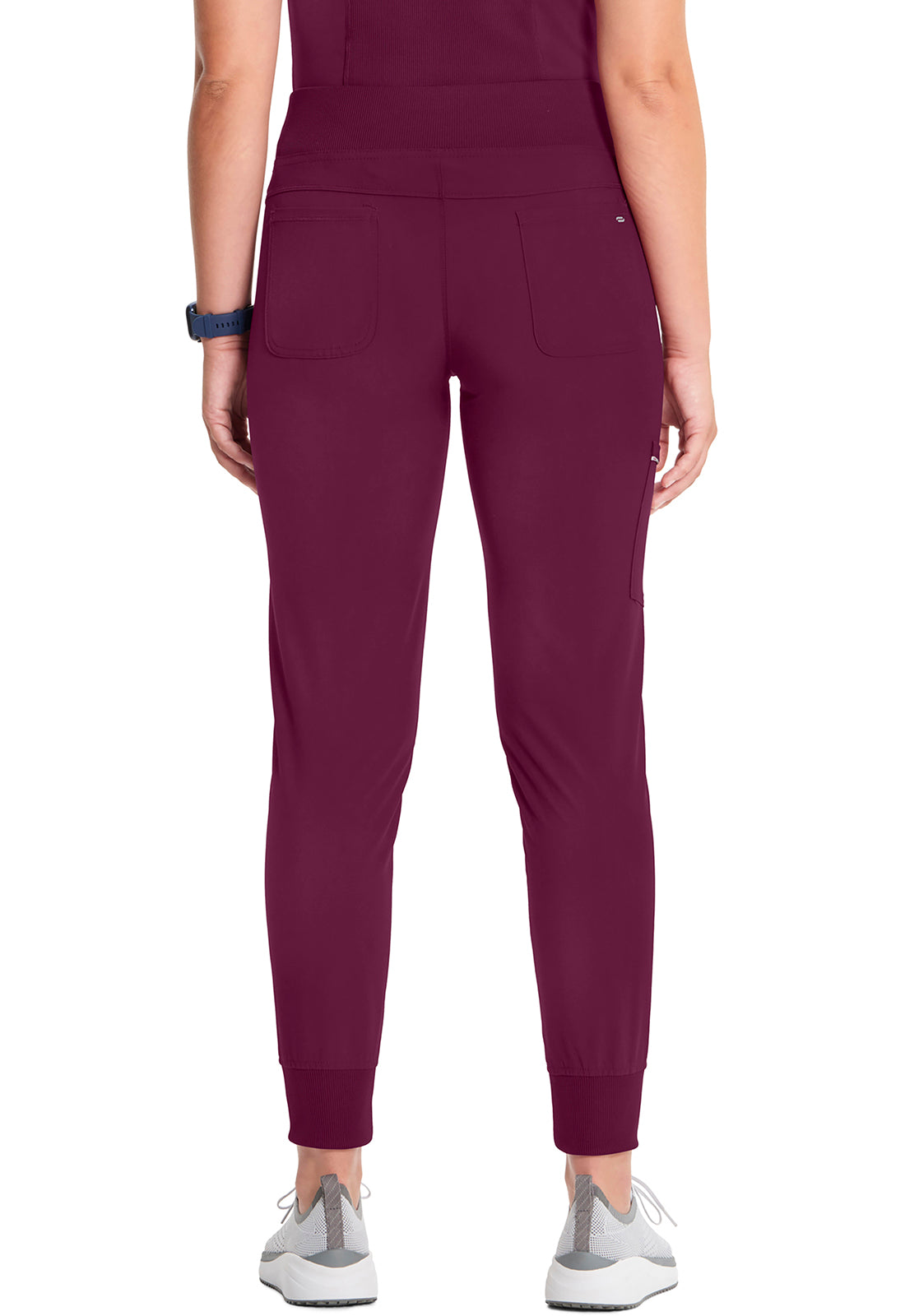 Mid Rise Tapered Leg Jogger Pant met ribgebreide tailleband en reflecterende details CKE110A