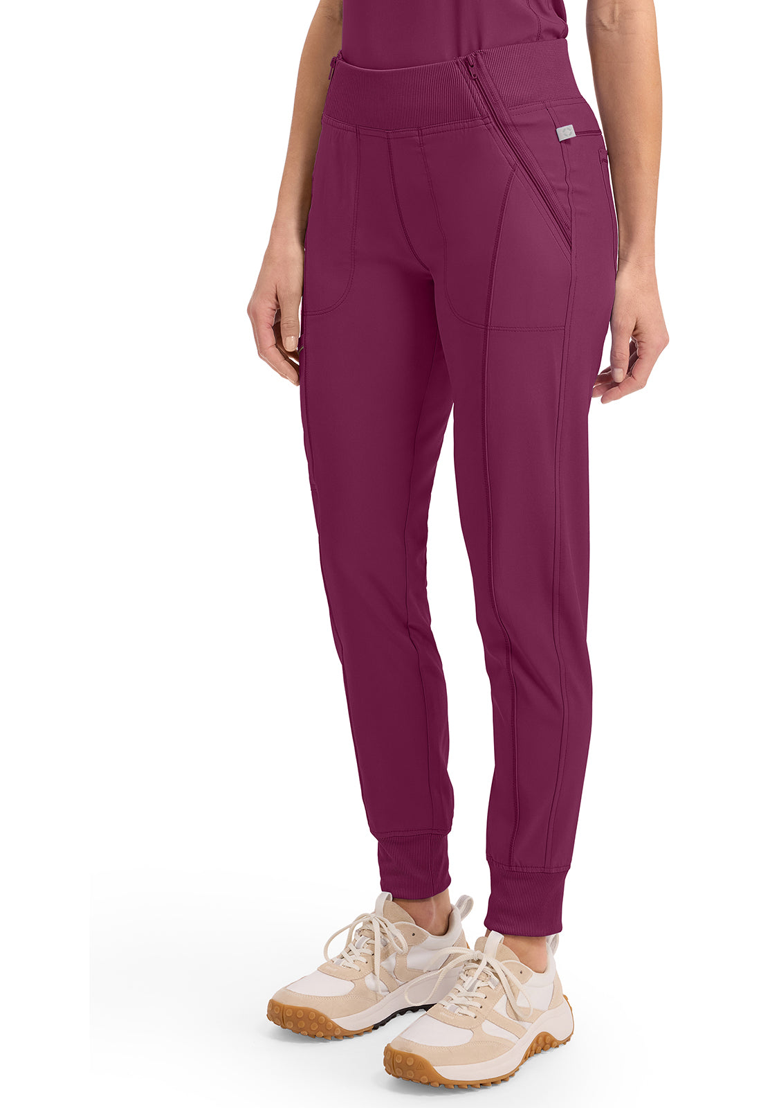 Mid Rise Tapered Leg Jogger Pant met ribgebreide tailleband en reflecterende details CKE110A