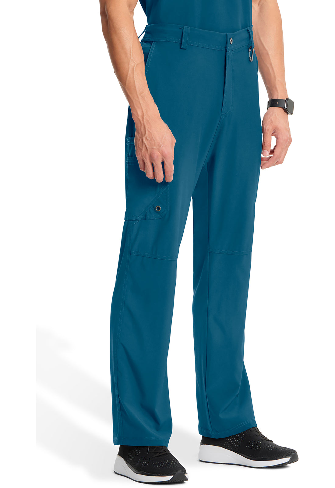 Herenbroek met gulp met taps toelopende pijpen en 360° stretch CKE200A