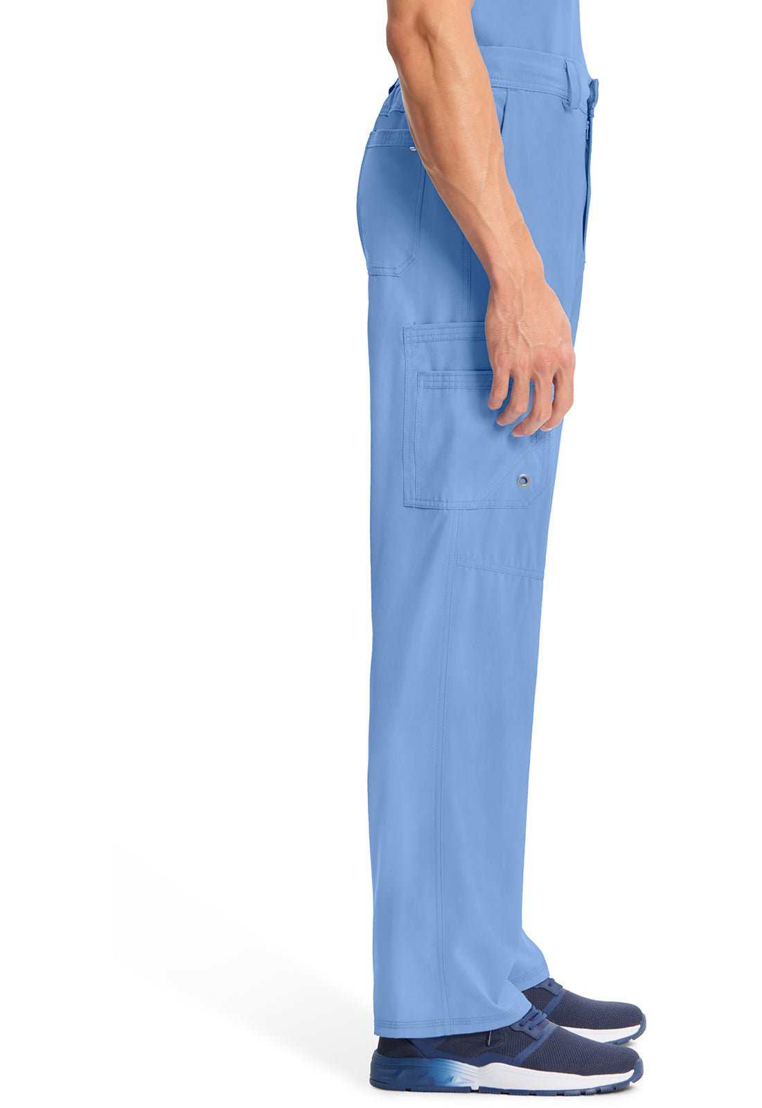 Herenbroek met gulp met taps toelopende pijpen en 360° stretch CKE200A