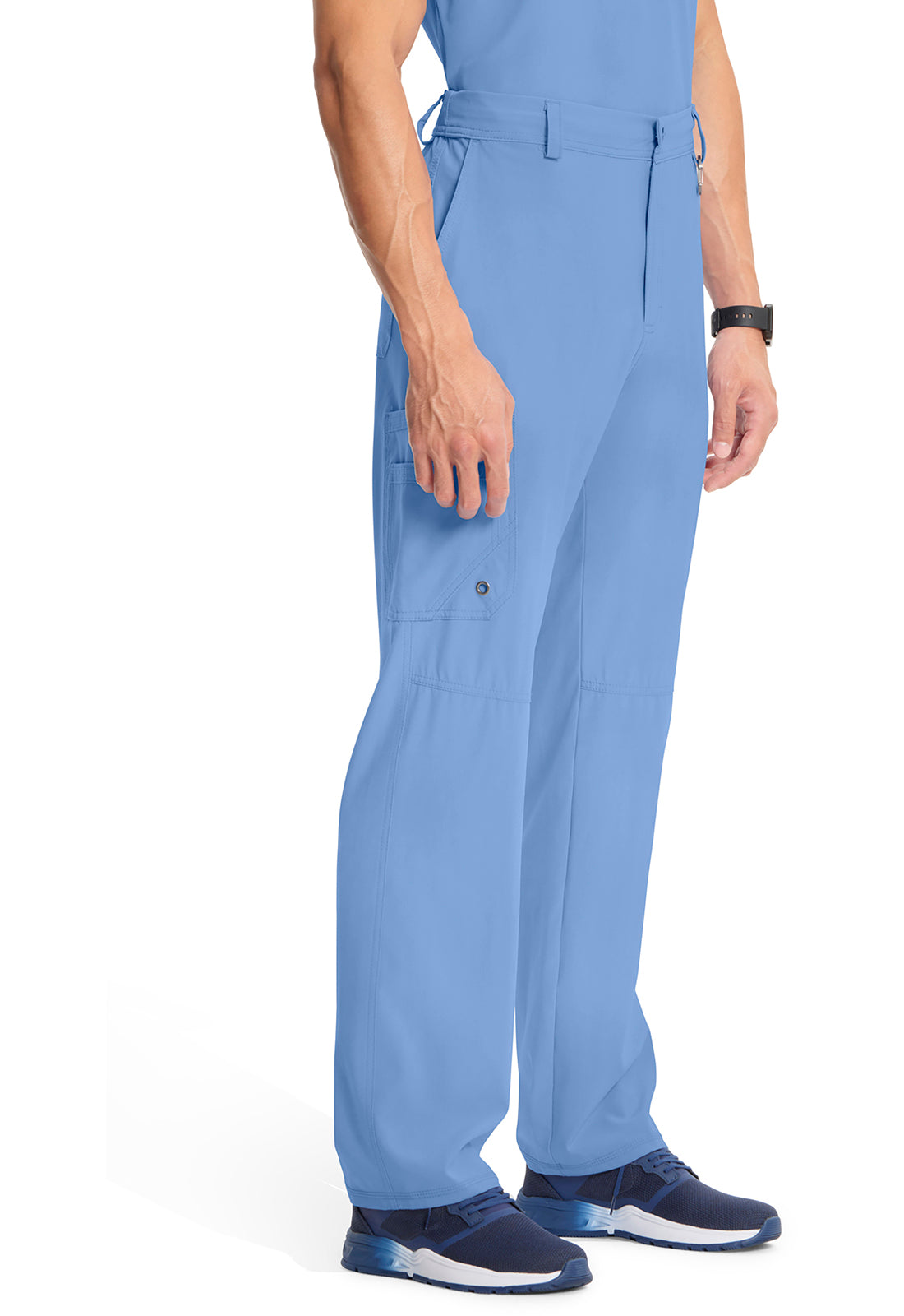 Herenbroek met gulp met taps toelopende pijpen en 360° stretch CKE200A