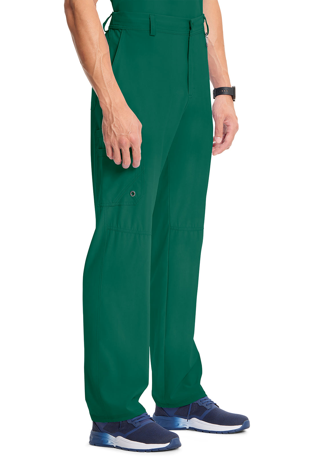 Herenbroek met gulp met taps toelopende pijpen en 360° stretch CKE200A
