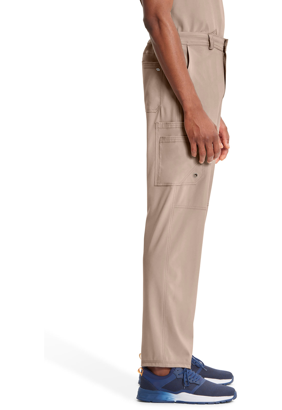 Herenbroek met gulp met taps toelopende pijpen en 360° stretch CKE200A
