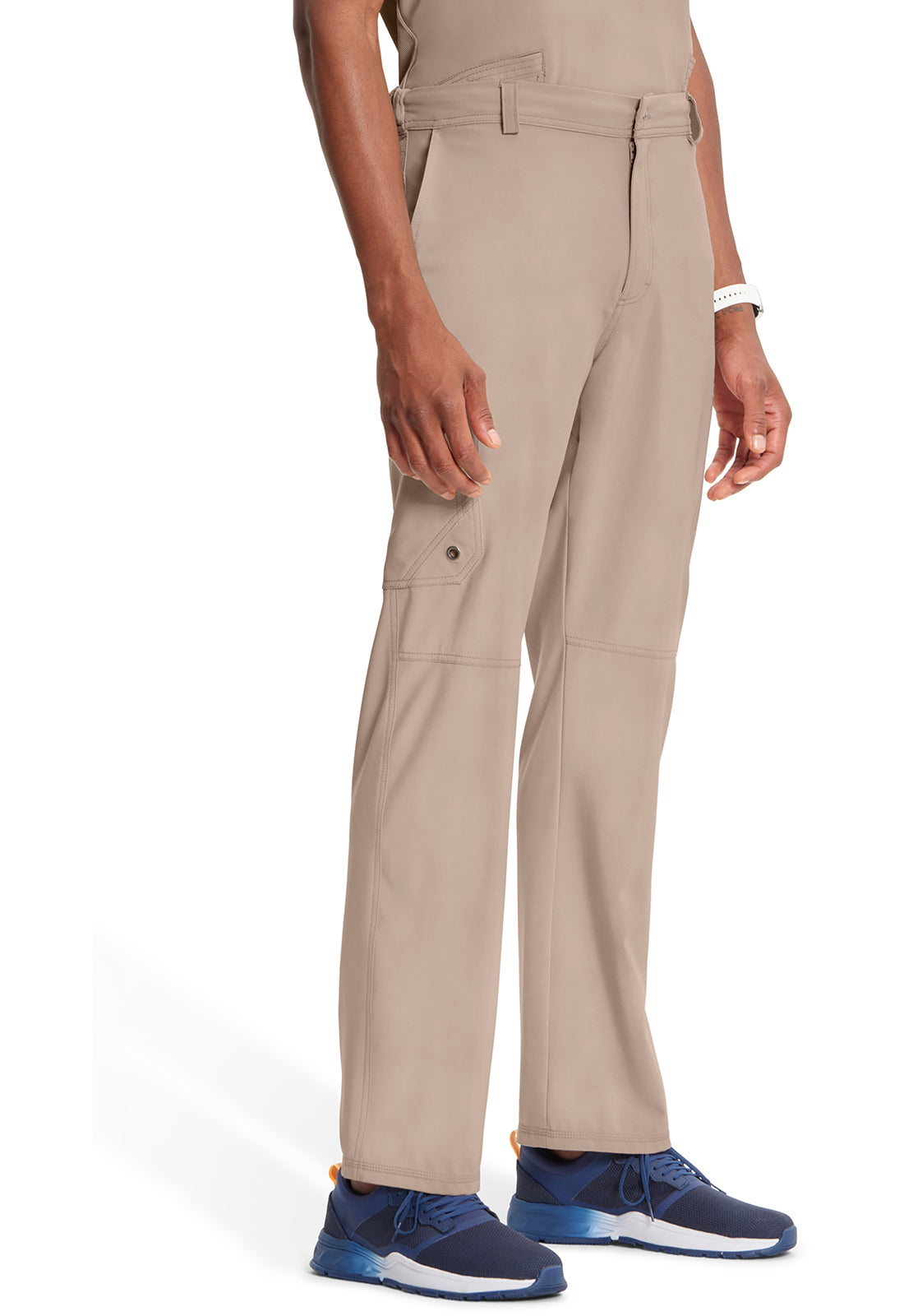 Herenbroek met gulp met taps toelopende pijpen en 360° stretch CKE200A