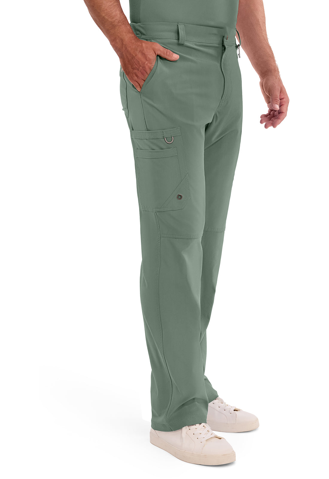 Herenbroek met gulp met taps toelopende pijpen en 360° stretch CKE200A