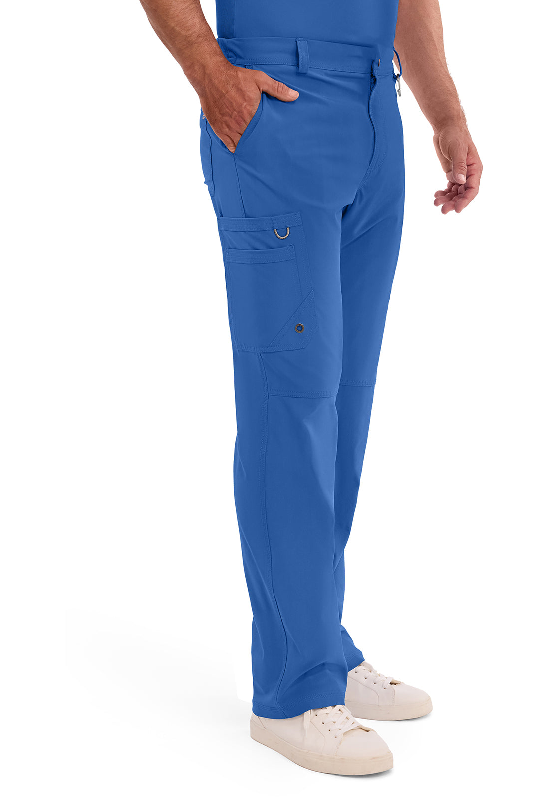 Herenbroek met gulp met taps toelopende pijpen en 360° stretch CKE200A