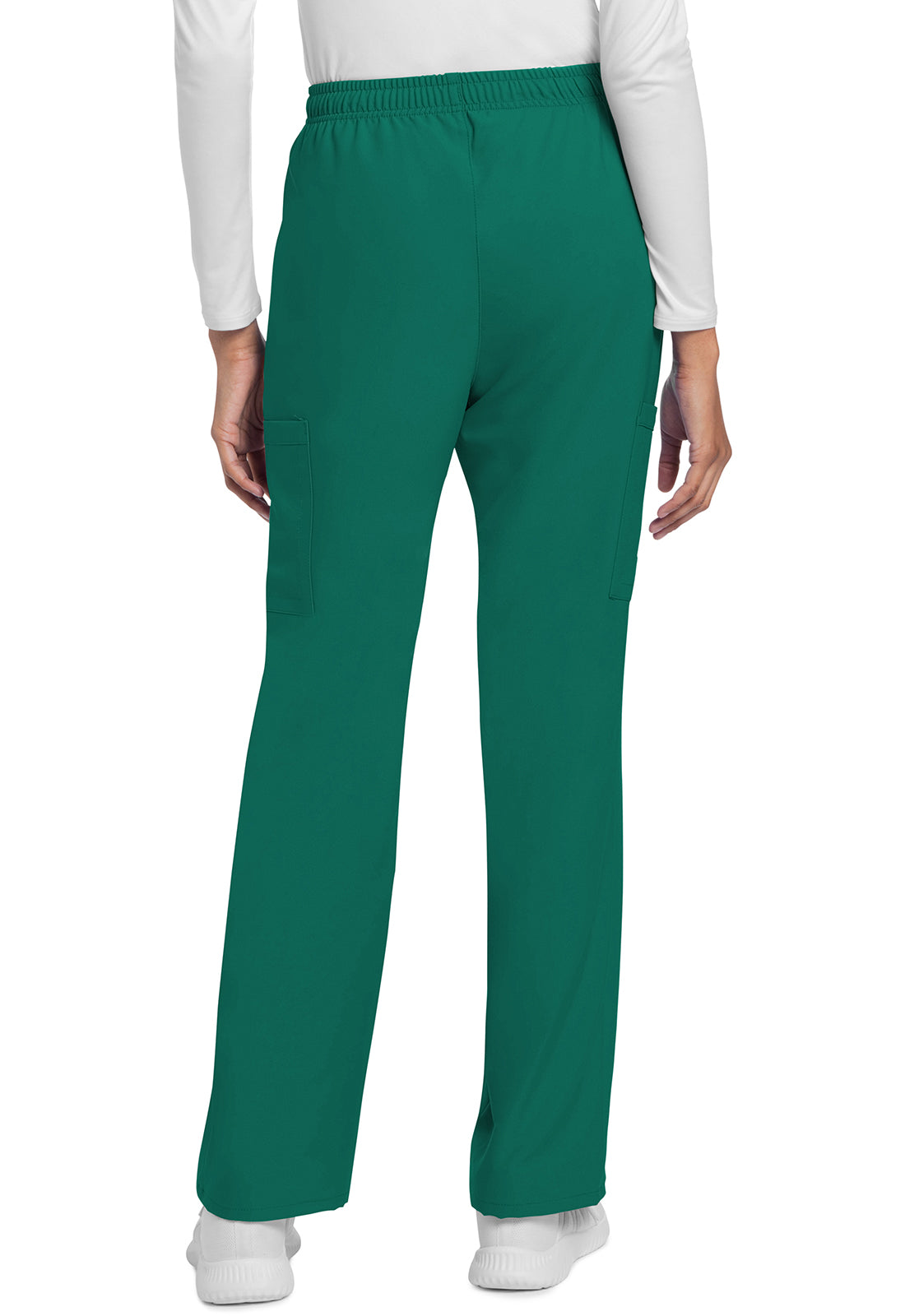 Rechte broek met middelhoge taille en elastische tailleband met trekkoord CKE272A
