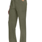 Rechte broek met middelhoge taille en elastische tailleband met trekkoord CKE272A