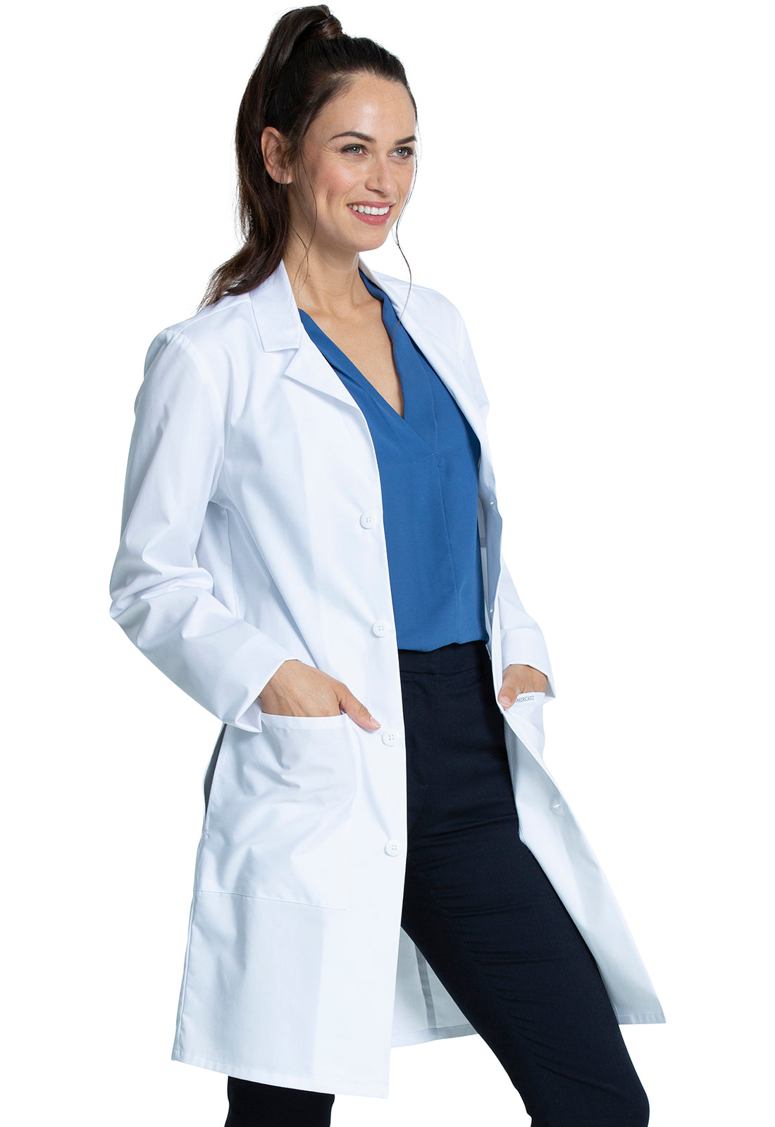 Cherokee 38" unisex laboratoriumjas met reverskraag en mechanische stretch CKE460