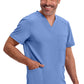 Heren T-shirt met V-hals met ribgebreide panelen en 360° stretch CKE900A