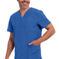 Heren T-shirt met V-hals met ribgebreide panelen en 360° stretch CKE900A