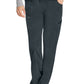 Middelhoge taille broek met rechte pijpen en trekkoord dames met 360° stretch en cargozakken DKE010