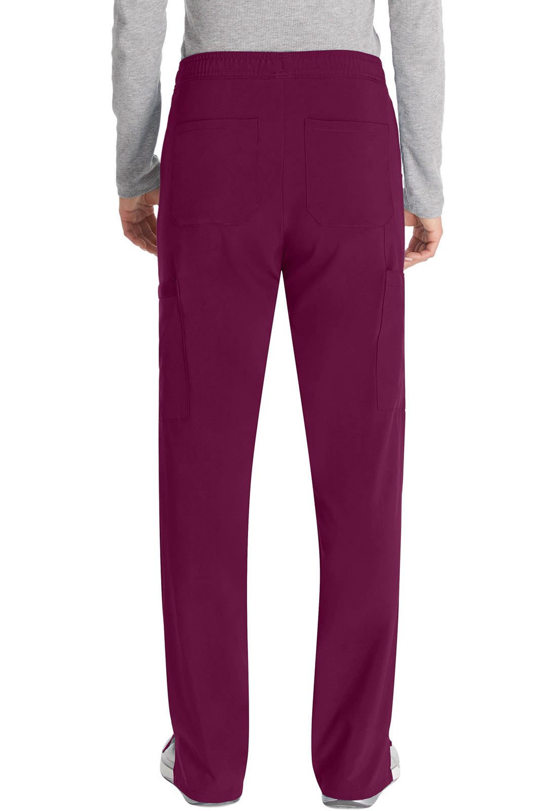 Middelhoge taille broek met rechte pijpen en trekkoord dames met 360° stretch en cargozakken DKE010