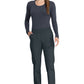 Pull-on broek met middelhoge taille en taps toelopende pijpen met elastische tailleband en cargozakken