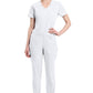 Mid-rise taps toelopende pull-on broek dames met elastische tailleband en stretchstof