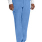 Herenbroek met middelhoge taille en rechte pijpen met elastische tailleband en 2-way stretch