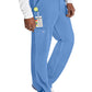 Herenbroek met middelhoge taille en rechte pijpen met elastische tailleband en 2-way stretch