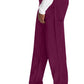 Herenbroek met middelhoge taille en rechte pijpen met elastische tailleband en 2-way stretch