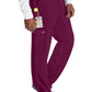 Herenbroek met middelhoge taille en rechte pijpen met elastische tailleband en 2-way stretch